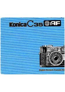 Konica C 35 AF manual. Camera Instructions.